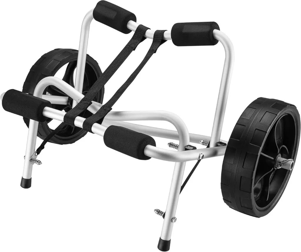 Wózek kajakowy aluminiowy Wiltec, składany, do 68 kg, z kołami PU 25 cm i mocowaniem