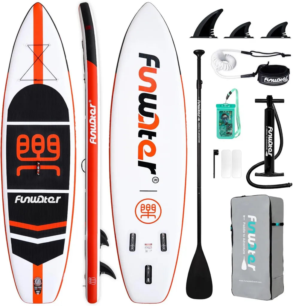 FunWater Deska SUP Nadmuchiwana z Wiosłem, Pompka i Akcesoriami – Uniwersalna