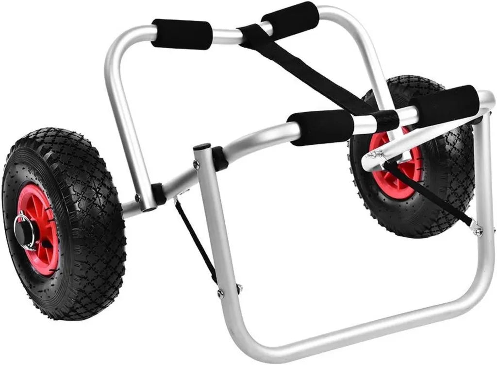 EBTOOLS Składany Wózek Kajakowy do 80 kg z Aluminium i Gumowymi Oponami 10 cali