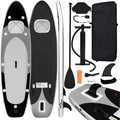 Nadmuchiwana deska SUP 360 cm z akcesoriami, czarna do paddleboardingu