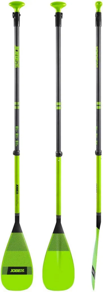 Wiosło do paddleboardingu Jobe z włókna szklanego, 3 części, limonkowe