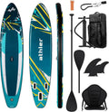Deska SUP Athler Zander 350 do 180 kg z siedziskiem kajakowym i wiosłem 2 w 1 - 350x80 cm