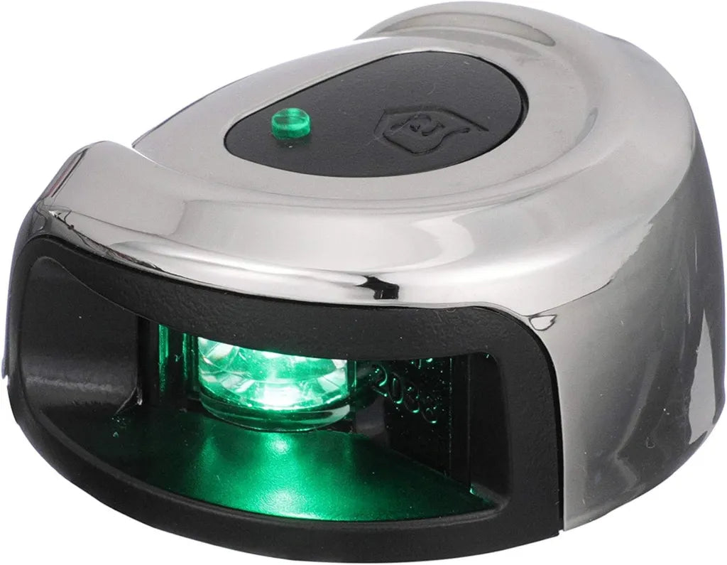 Lampa nawigacyjna pokładowa Attwood LightArmor - Stal nierdzewna - Prawa burta (zielona) - 2NM