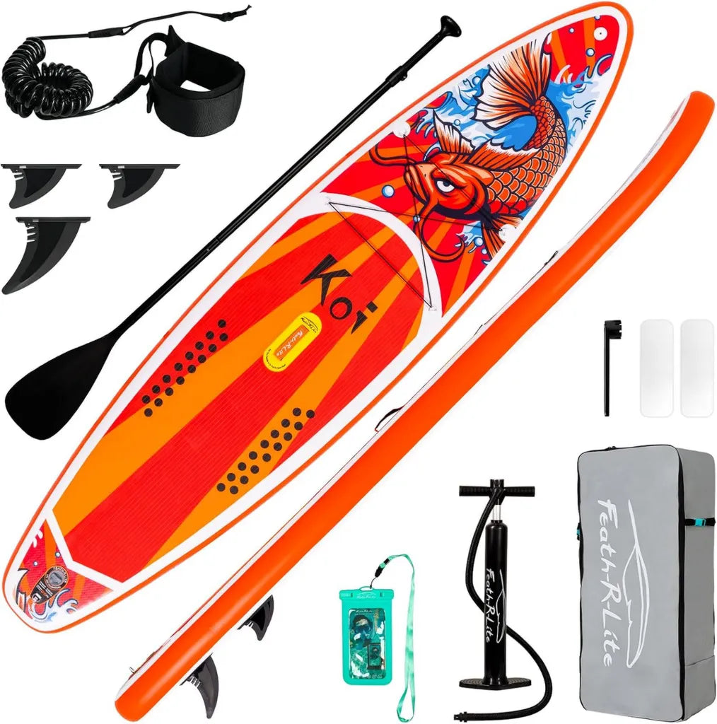 Deska SUP FunWater z akcesoriami: plecak, pompka, smycz, trójpłetwy i regulowane wiosło