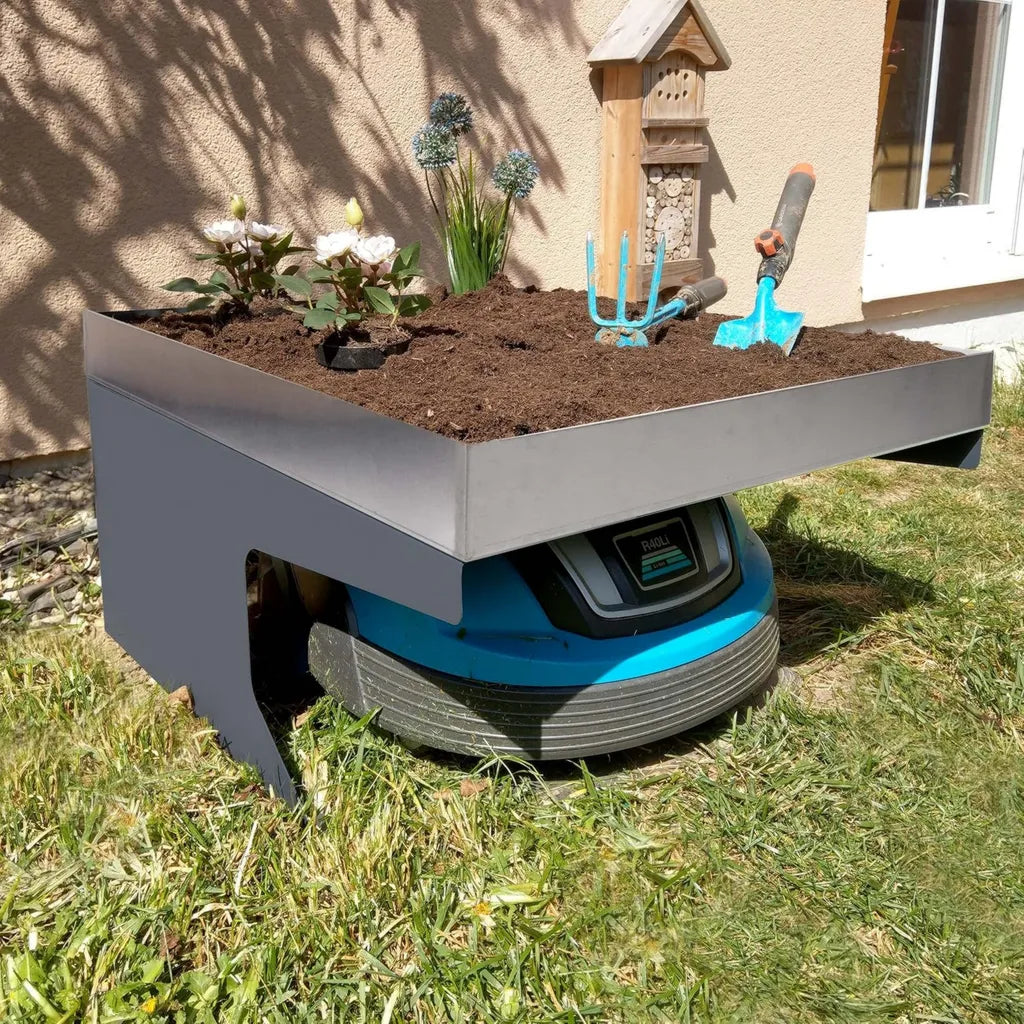 Robot do koszenia trawy HWC-G60AM, stal nierdzewna, 37x60x70 cm, antracytowy