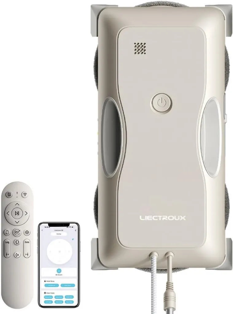 Robot do mycia okien LIECTROUX G8, szybki dwukierunkowy spray, ultra cienki, elektryczna czyszczenie na sucho i mokro