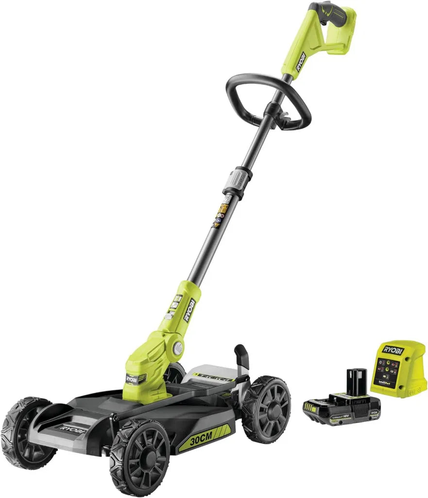 Ryobi Kosiarka Akumulatorowa 18V 3w1 30cm z Mulczowaniem, Bateria 2.0Ah i Ładowarka