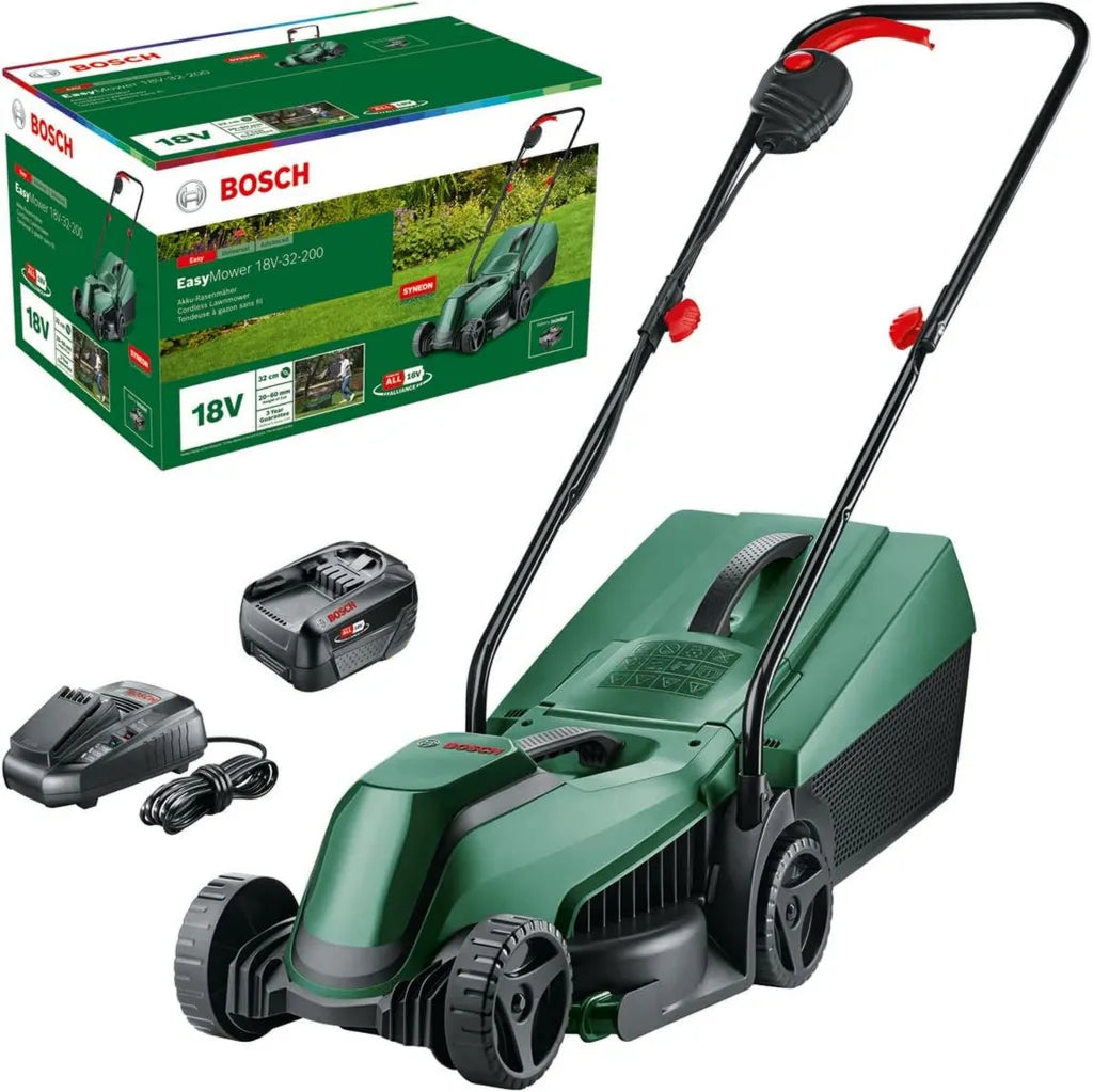 Akumulatorowa Kosiarka Bosch EasyMower 18V-32-200 z 4 Ah Baterią, Szerokość 32 cm