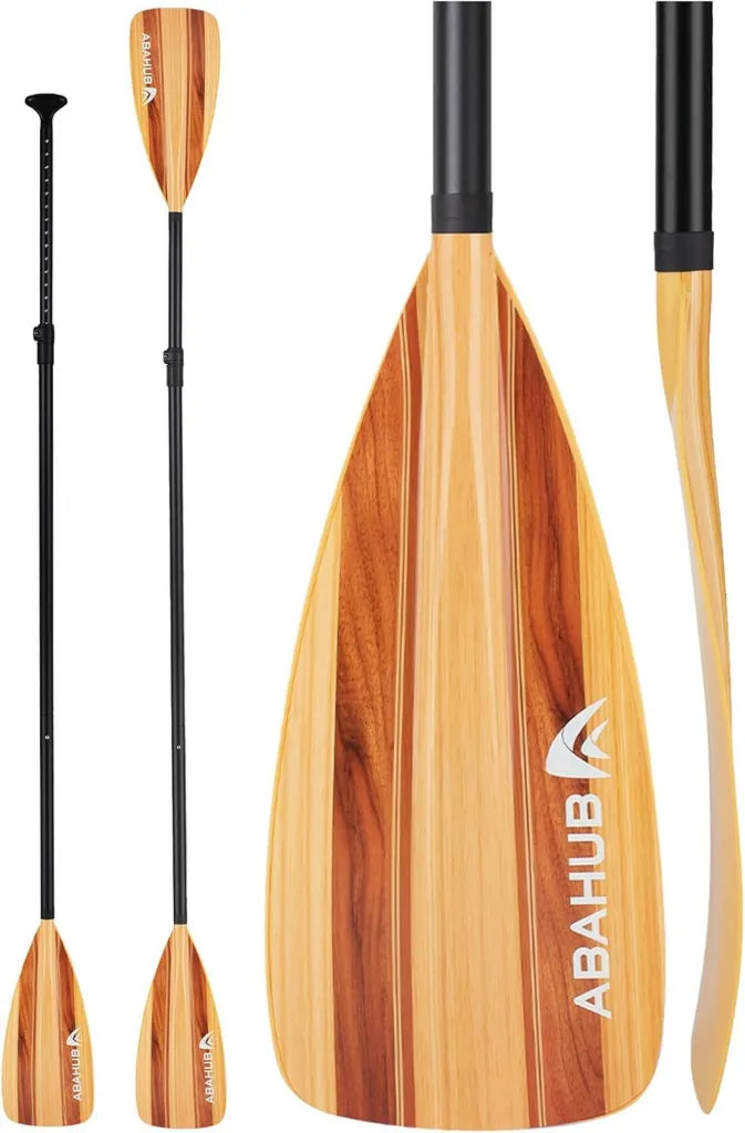 Abahub Lekkie Teleskopowe Wiosło Kajakowe 2 w 1, Regulowane 173-213 cm, Aluminiowe z Powłoką PU, Zblendowane Nylonem, Dostępne w Kolorach: Czarny, Niebieski, Zielony, Pomarańczowy