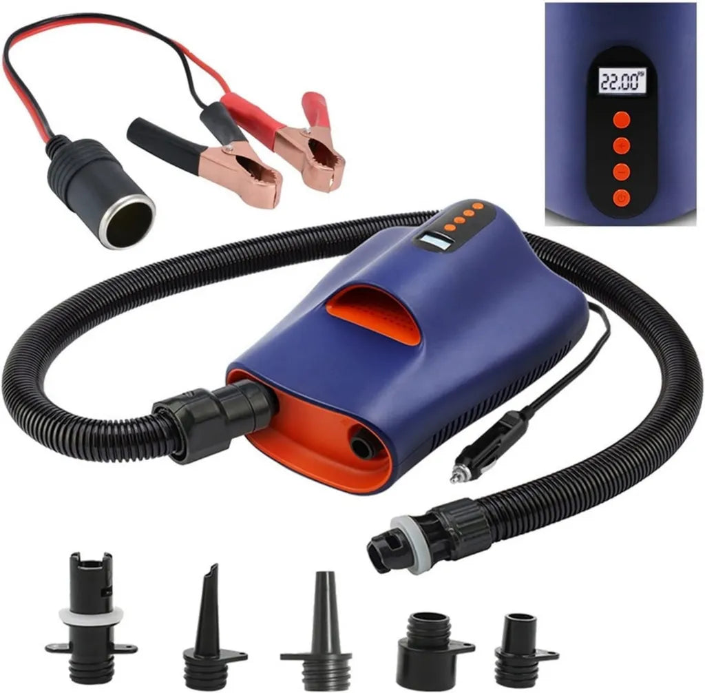 Dwustopniowa elektryczna pompa powietrza 12V do deski SUP i pontonów