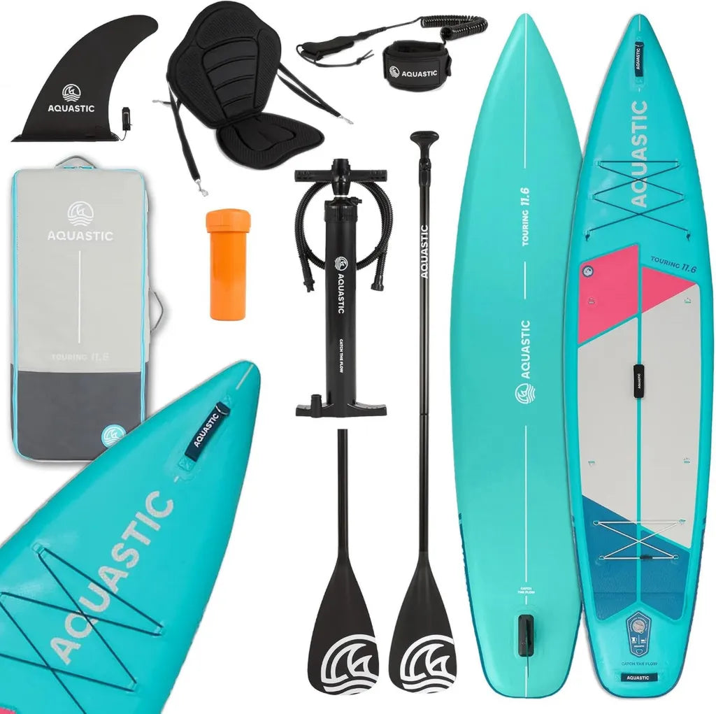 AQUASTIC Deska SUP Touring 350 cm, 130 kg, nadmuchiwana z uchwytami D do kajaka