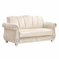 Sofa dwuosobowa tapicerowana beżowa