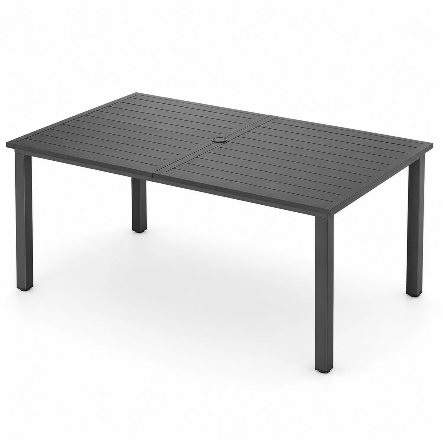 Stół ogrodowy prostokątny z aluminium antracytowy 200x100 cm