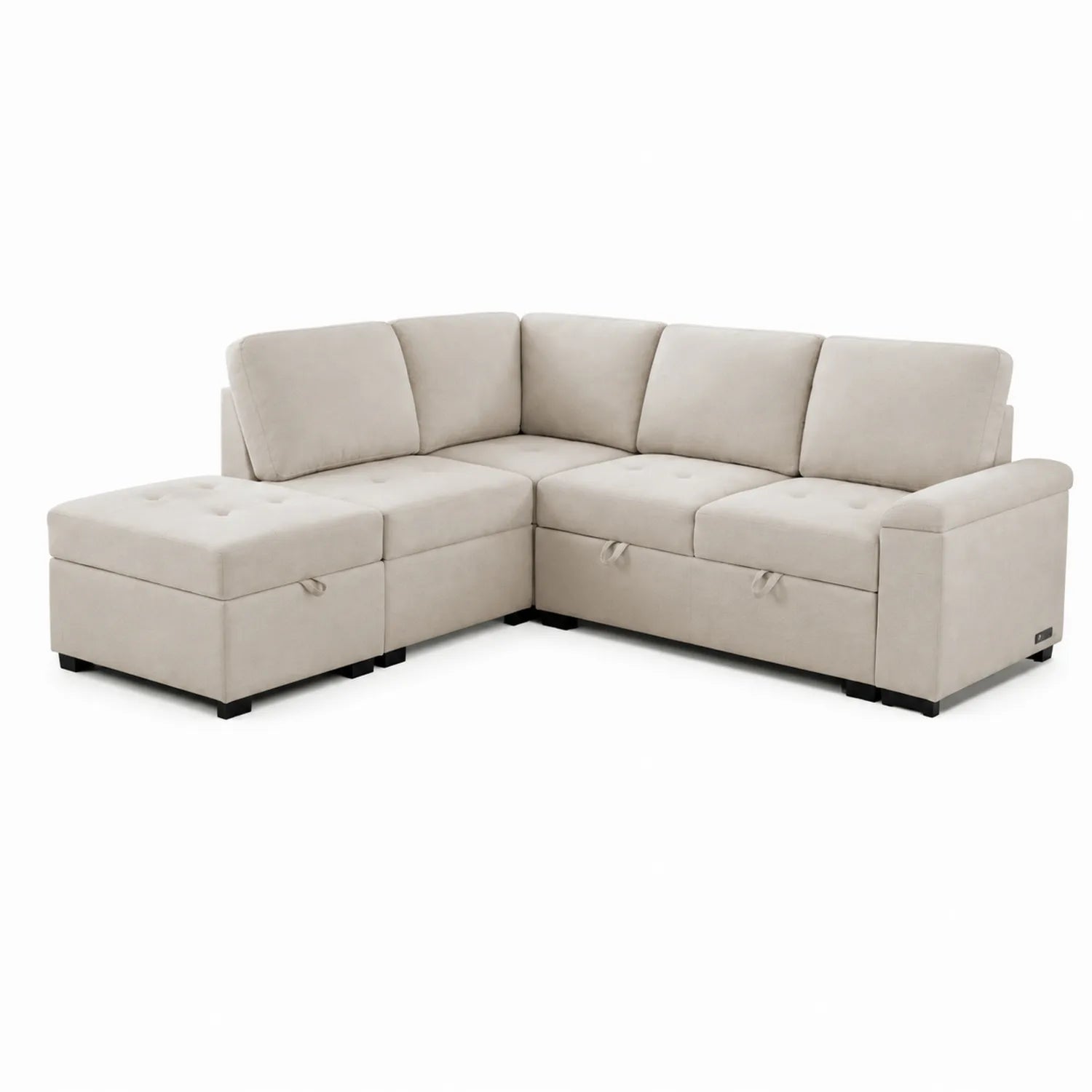 Narożna sofa tapicerowana z funkcją spania 250x160 cm