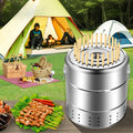 Przenośny Bezdymny Grill Węglowy do Kebaba, Wiszący BBQ z Wędzarnią, Łatwy Demontaż, Idealny na Kemping