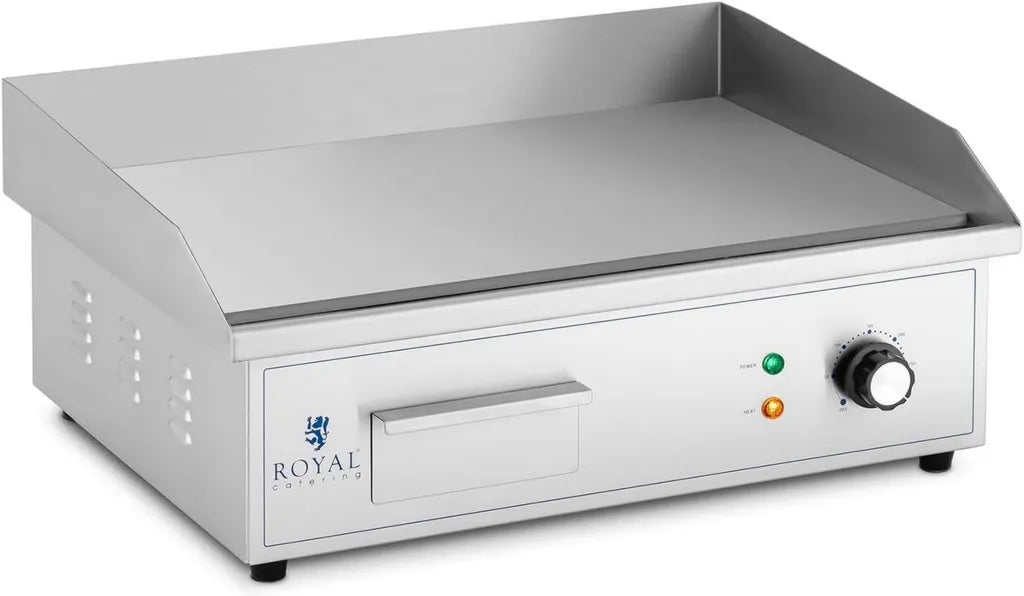 Elektryczna płyta grillowa Royal Catering RCPG42-S, gładka 530x350 mm, 3000 W