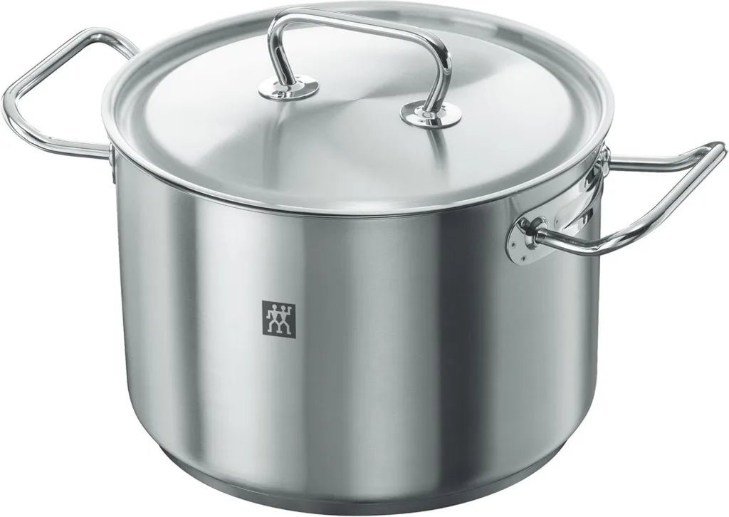ZWILLING Garnek Stalowy z Pokrywką, 24 cm, 6 l, Kompatybilny z Indukcją