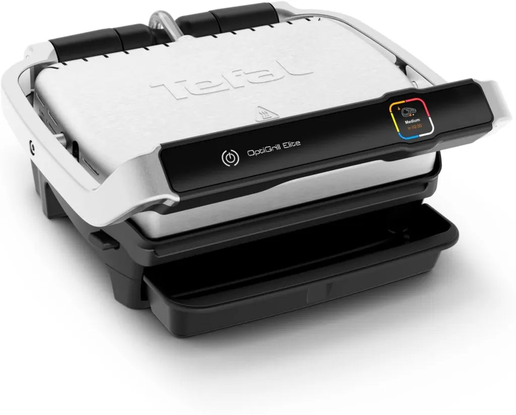 Tefal Optigrill Elite GC750D - Grill elektryczny z 12 programami, czujnikiem i funkcją Grillboost