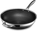 Hybrydowy wok HexClad 30 cm, nieprzywierający, bez PFOA, kompatybilny z indukcją i piekarnikiem