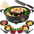 TomYang Premium Hot Pot z Santoku i akcesoriami dla 2 osób, tajski grill