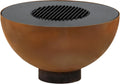 Okrągłe Palenisko BBQ-Toro z Rusztem, Średnica 60 cm, Stal Corten, Do Ogrodu i Na Taras
