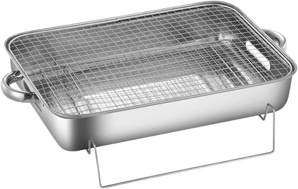 Kompaktowy przenośny grill węglowy ze stali nierdzewnej na biwak
