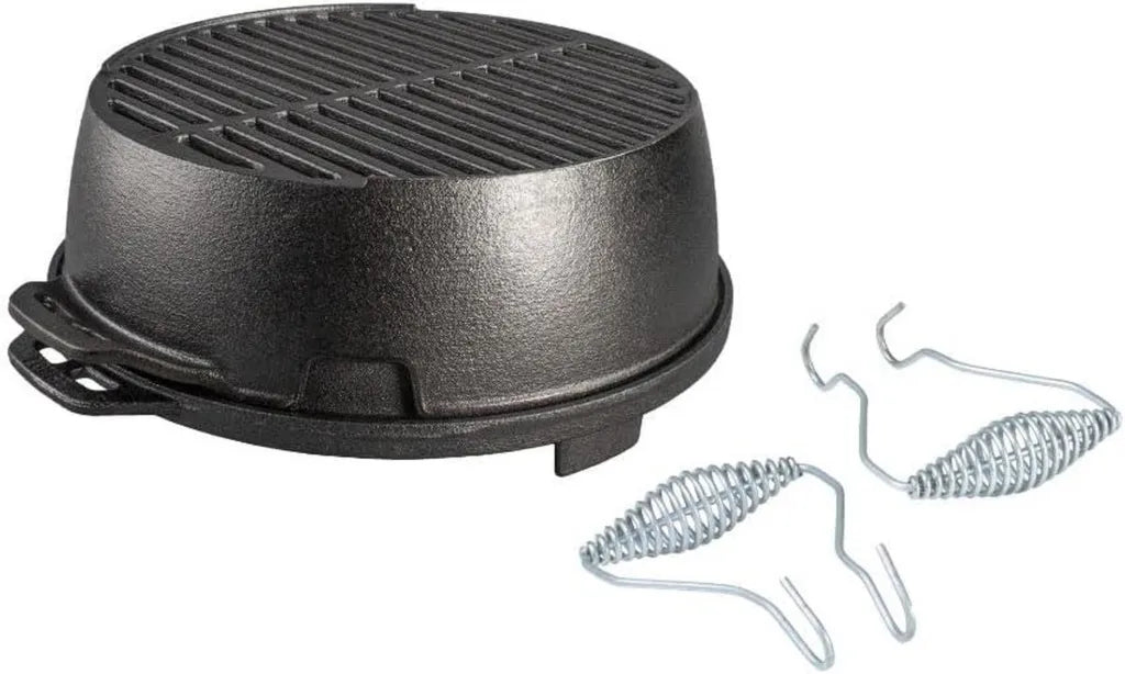 Lodge Żeliwny Grill Przyprawiony z Regulacją Powietrza 30 cm
