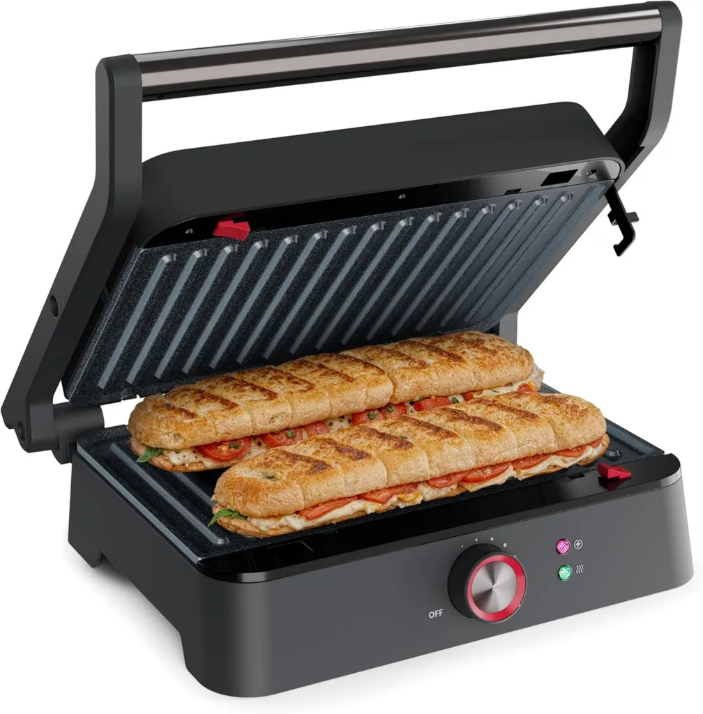 Grill kontaktowy Princess 1500W, regulowany termostat, wyjmowane płyty, stal nierdzewna