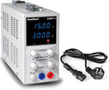 PeakTech Regulowany zasilacz laboratoryjny DC i zasilacz stołowy, 0-15 V, 6080 A, 0-3 A, z wyświetlaczem cyfrowym, do testów elektroniki i napraw