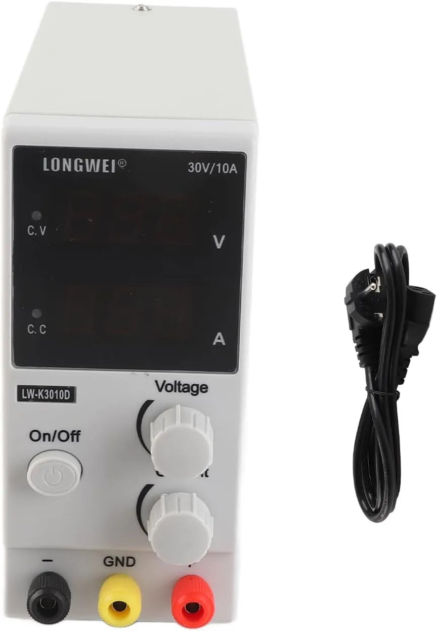 Regulowany zasilacz laboratoryjny DC i zasilacz stołowy, 30 V, z wyświetlaczem cyfrowym, 10 A, do testów elektroniki i napraw