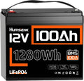LiFePO4 Akumulator litowy LiFePO4 i akumulator solarny głębokiego rozładowania, 100Ah, 1280Wh, na kemping i do kampera, zasilanie słoneczne, z BMS