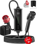 Kabel ładowania Typ 2 do samochodu elektrycznego i przewód EV Mode 3, 11 kW, 16 A, do pojazdu i zasilania mobilnego, z wyświetlaczem cyfrowym, 8 m