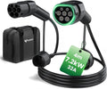 Kabel ładowania Typ 2 do samochodu elektrycznego i przewód EV Mode 3, 7,2 kW, 32 A, IP54, jednofazowy, do pojazdu i zasilania mobilnego