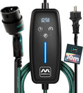 Masterplug 10 Metrów, Tryb 2, Wtyczka EU Schuko do Ładowarki Samochodowej Typu 2, 3.6kW, Kabel do Ładowania Pojazdów Elektrycznych i Hybrydowych