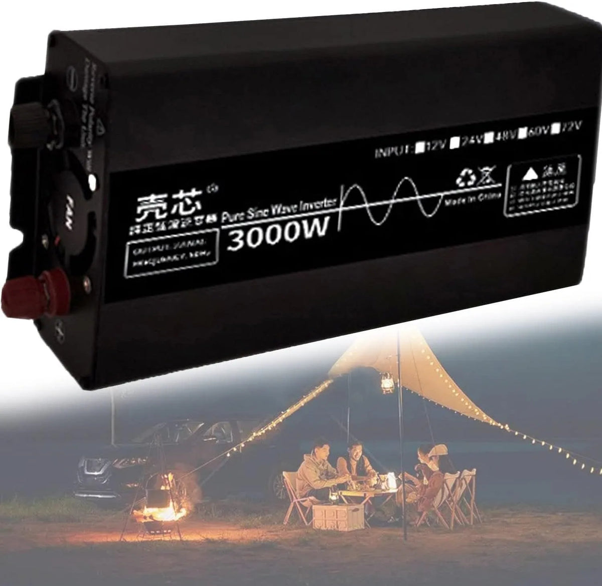 Przetwornica DC-AC i konwerter napięcia, 1600W, 3000W, 3500W, 4500W, do pojazdu i zasilania mobilnego