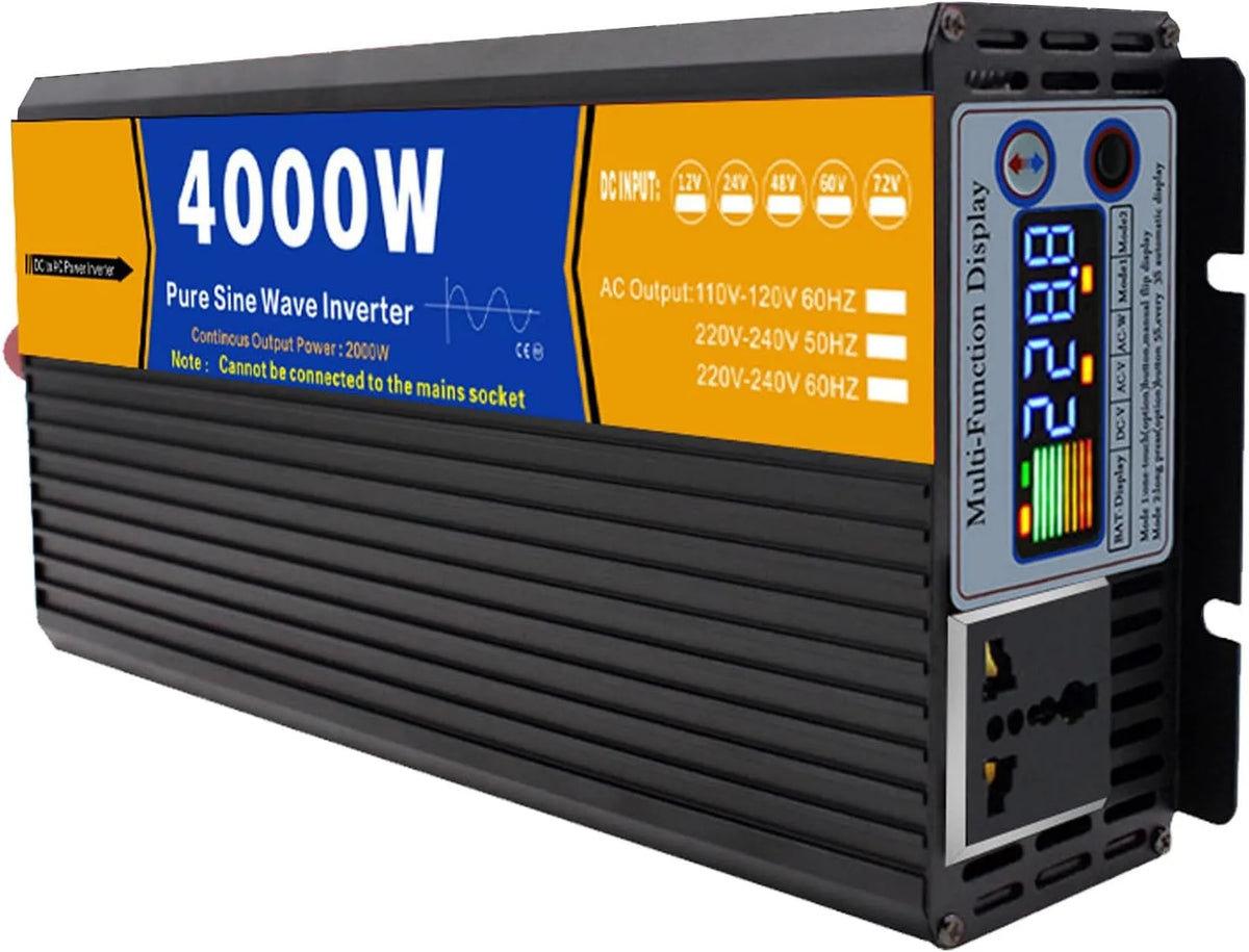 Przetwornica DC-AC i konwerter napięcia, 4000 W, zasilanie słoneczne, 12V, 24V, 48V