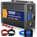 Przetwornica DC-AC i konwerter napięcia, 1000W, 12V, 230V, 4A, z USB-C, z wyświetlaczem cyfrowym