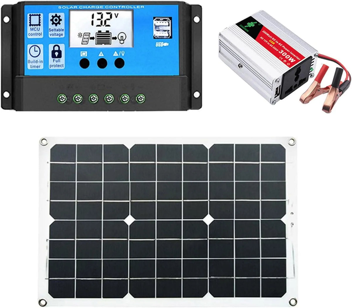 Przenośna stacja zasilania i generator solarny, 300 W, zasilanie słoneczne