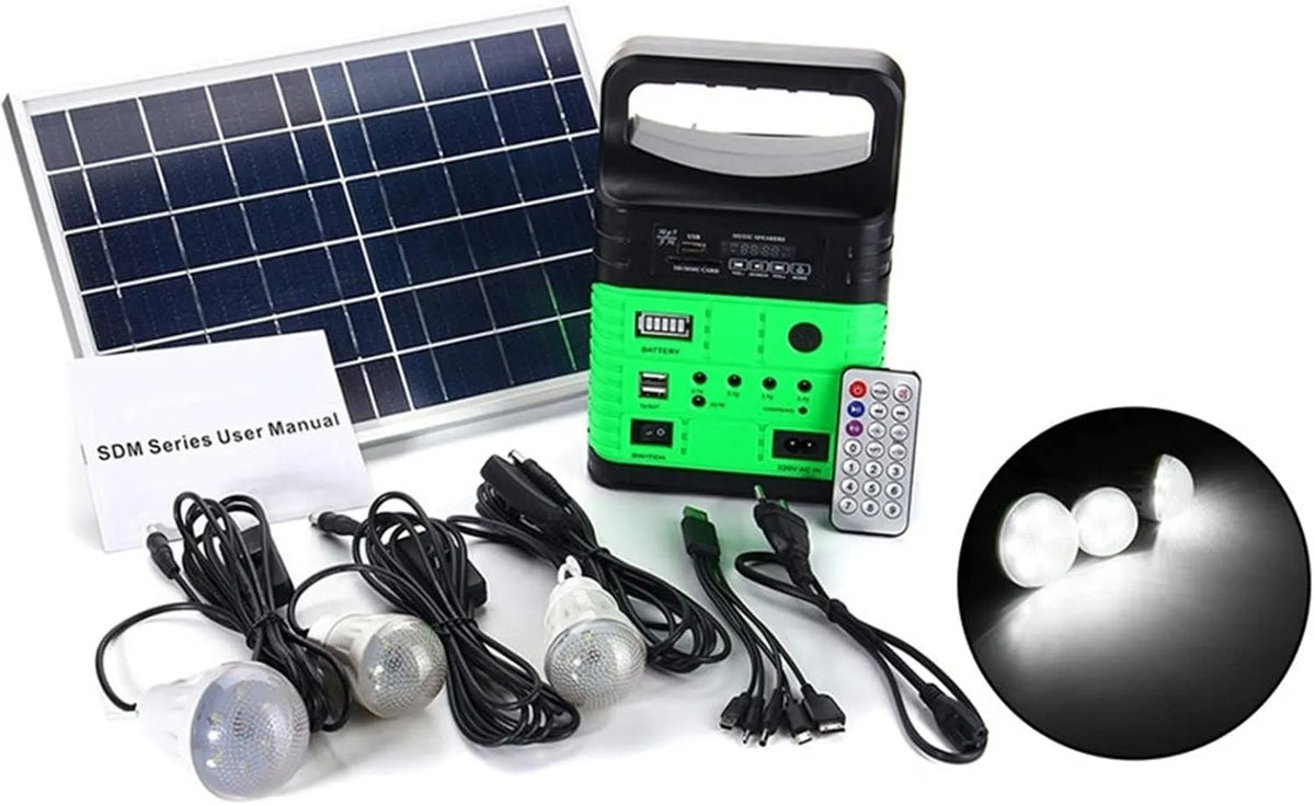 przenośny generator systemu oświetlenia słonecznego domowy zestaw systemu solarnego do szopy, garażu, System zasilania słonecznego 10 W dom