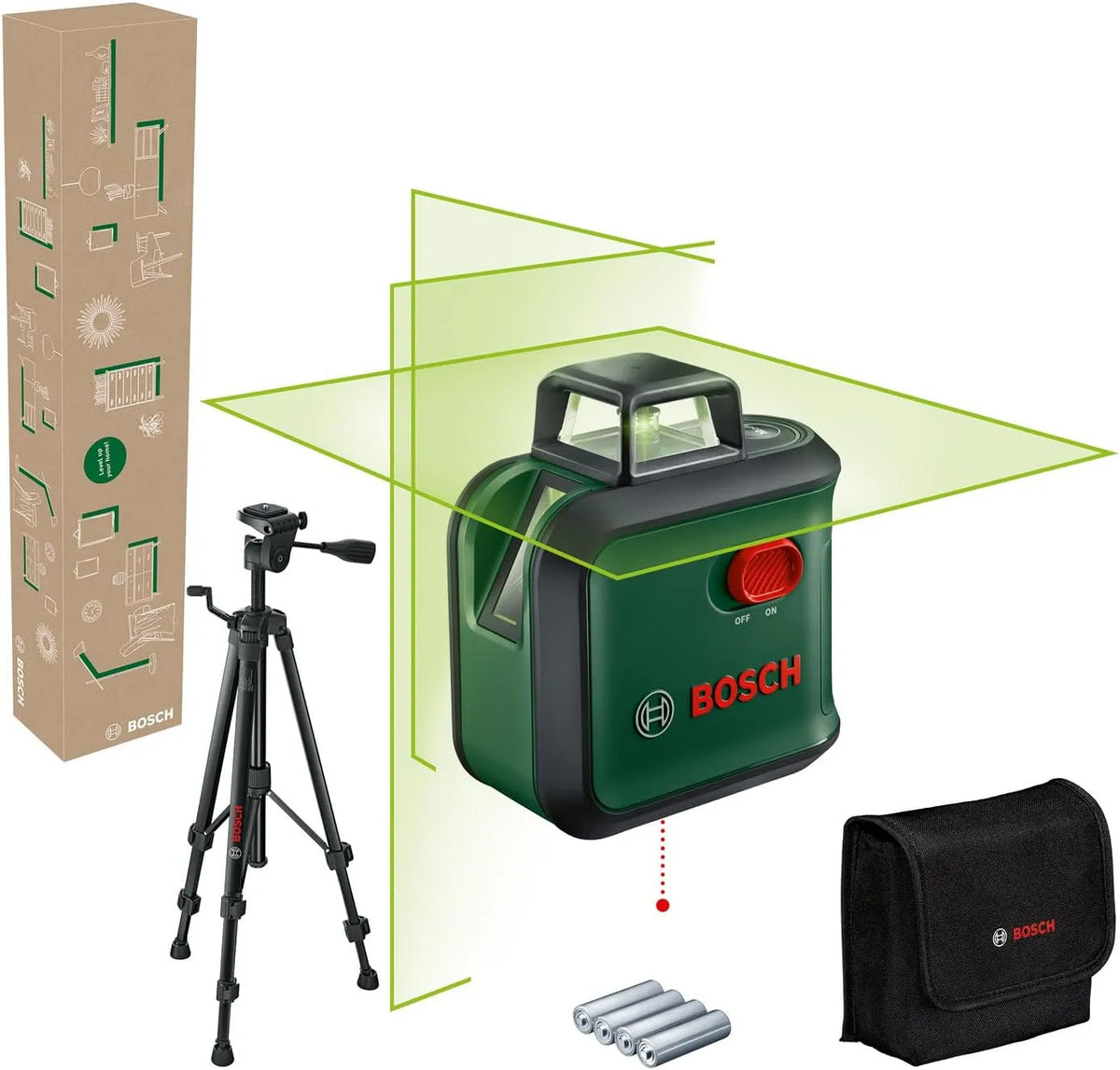 Bosch Laser krzyżowy AdvancedLevel 360 Set 3 linie laserowe – obrotowy