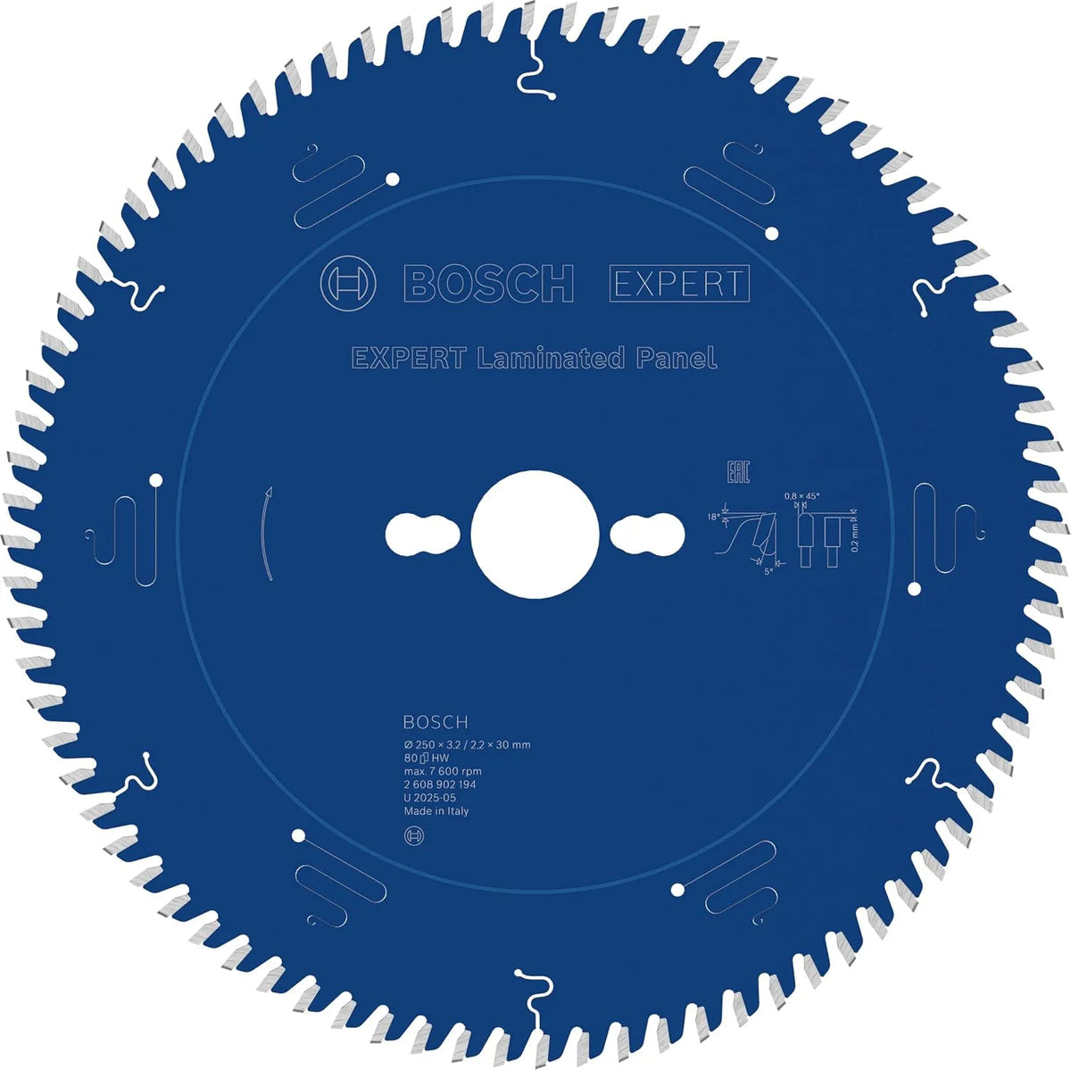 Bosch 1x Tarcza pilarska EXPERT Laminated Panel do przewodowych pilarek stołowych: do użytku profesjonalnego