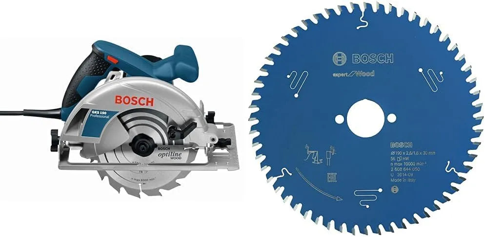 Bosch GKS 190 Professional – z drewna, do użytku profesjonalnego, 190 mm, 1400 W, do obróbki drewna