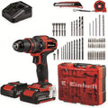 Einhell CD 18 Aku. zestaw wiertarko-wkrętarki z udarem TE-CD 18/40 Li-i +64 2x2: zasilanie akumulatorowe, 0Ah, 18V, 40Nm