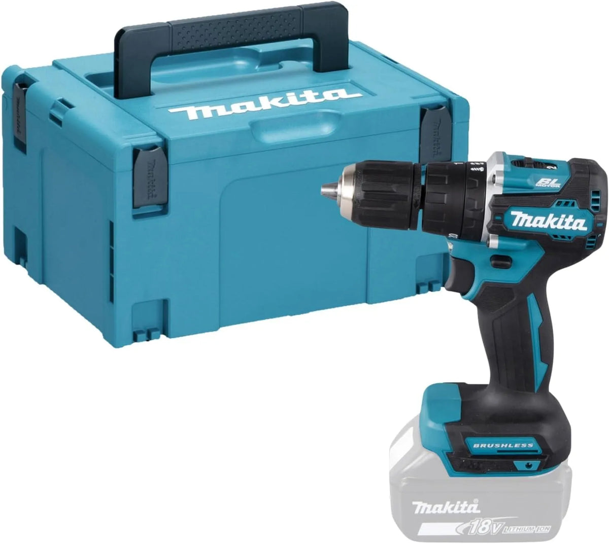 Makita DHP487ZJ Wiertarka udarowa do wiercenia w murze oraz codziennych prac montażowych, LXT, 18V