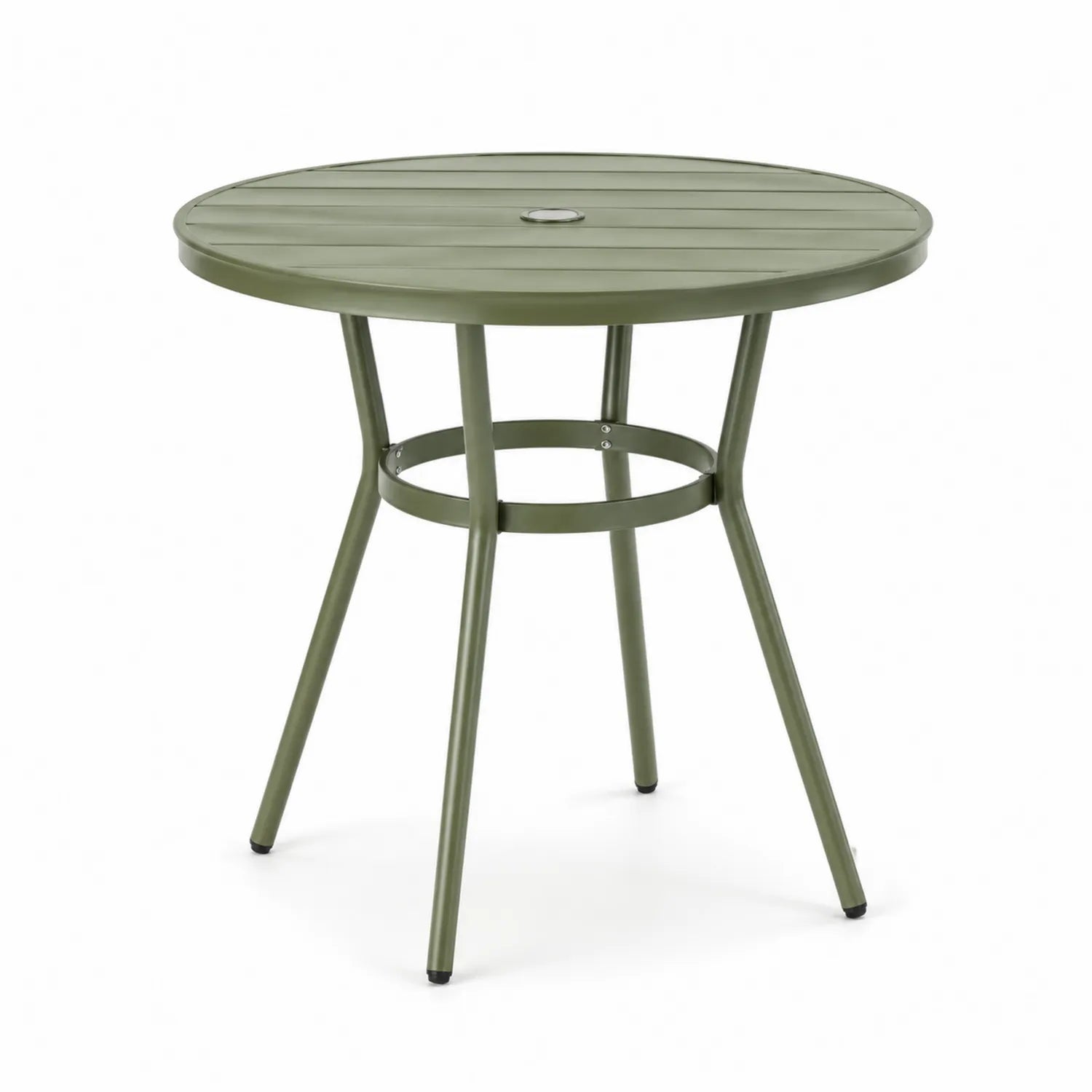 Stół ogrodowy aluminiowy zielony średnica 90cm