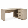 Narożne biurko z trzema szufladami MDF Dąb 120x60x75 cm