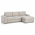 Sofa narożna z tkaniny L jasnoszary 300 cm