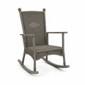 Fotel bujany z technorattanu szary 100x60x80 cm